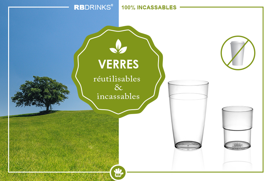 Adoptez les verres réutilisables RBDRINKS® !